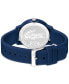 ფოტო #3 პროდუქტის Men's L.12.12 Blue Silicone Strap Watch 42mm