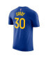 ფოტო #2 პროდუქტის Men's Stephen Curry Royal Golden State Warriors Icon 2022/23 Name and Number T-shirt