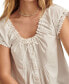 ფოტო #5 პროდუქტის Women's Pintucked Schiffli Blouse