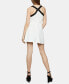 Фото #3 товара BCBGeneration Women's Cocktail Pleated Knit Fit Flare Dress Optic White 12