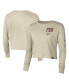 Women's Cream Florida State Seminoles Varsity Letter Long Sleeve Crop Top