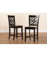 Фото #8 товара Caron Modern and Contemporary Transitional 2-Piece Finished Wood Counter Stool Set