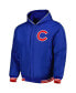 Men's Royal Chicago Cubs Reversible Fleece Full-Snap Hoodie Jacket 2XL - фото #4