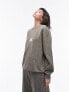 Фото #1 товара Topshop co-ord patch oversized vintage wash sweat in khaki