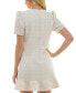 ფოტო #5 პროდუქტის Juniors' Puff-Sleeve Ruffle Hem A-Line Tweed Dress