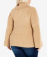 ფოტო #5 პროდუქტის Plus Size Dani Button Cape Sweater