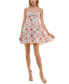 Фото #4 товара Juniors' Floral Print Sleeveless Fit & Flare Dress