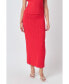 Фото #3 товара Women's Ribbed Slit Maxi Skirt