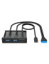 GrauGear GG 18030 - USB 3.1 3 Port Bay Hub 2x 3.0 A 1x 3.1 C