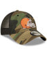 Фото #4 товара Men's Camo, Black Cleveland Browns Basic 9TWENTY Trucker Snapback Hat