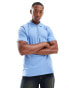 Фото #1 товара PS Paul Smith contrast zip regular fit polo shirt in blue