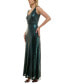 ფოტო #3 პროდუქტის Women's Sleeveless V-Neck Sequined Mesh Gown