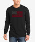 ფოტო #1 პროდუქტის Men's Word Art Long Sleeve USA Flag T-shirt