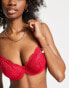 Ann Summers Fuller Bust Sexy Lace non padded plunge bra in red