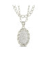 Silver-Tone or Gold-Tone Cubic Zirconia Round Pendant Galette Layered Necklace