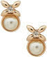 ფოტო #1 პროდუქტის Gold-Tone Crystal Button Drop Earrings