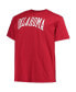 Фото #3 товара Men's Crimson Oklahoma Sooners Big and Tall Arch Team Logo T-shirt