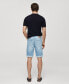 Фото #6 товара Men's Slim-Fit Denim Bermuda Shorts
