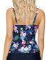 Фото #2 товара Women's Printed Gemini Twist-Front Underwire Tankini Swim Top, Created for Macy's