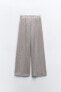Фото #10 товара Широкие брюки с текстурным узором ZARA