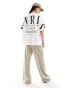 Фото #3 товара ASOS DESIGN oversized t-shirt with paris stacked back graphic in cream