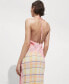 ფოტო #3 პროდუქტის Women's Printed Halter Gown