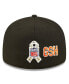 ფოტო #2 პროდუქტის Men's Black Chicago Bears 2022 Salute To Service Low Profile 59FIFTY Fitted Hat