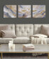 Shimmering Symphony Glitter and Gold-Tone Foil Abstract Triptych 3-Pc Canvas Wall Art Set