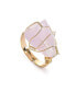 Women's White Abstract Stone Cocktail Ring