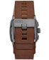 ფოტო #3 პროდუქტის Men's Cliffhanger Quartz Chronograph Brown Leather Watch 40mm