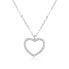 Beautiful silver necklace with heart AGS886 / 47