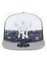 ფოტო #4 პროდუქტის Men's White/Gray New York Yankees Team Foam Front A-Frame Trucker 9Fifty Snapback Hat