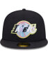 Фото #3 товара Men's Black Los Angeles Lakers Color Pack 59FIFTY Fitted Hat