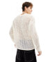 Фото #2 товара COLLUSION open stitch oversized jumper in cream