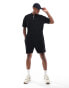 New Look 1/4 zip pique polo shirt co-ord in black