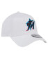 Фото #2 товара Men's White Miami Marlins TC A-Frame 9FORTY Adjustable Hat