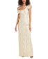 Teri Jon By Rickie Freeman Jacquard Column Gown Women's