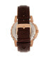 Philippe Automatic Rose Gold Case, Black Dial, Genuine Brown Leather Watch 41mm