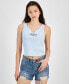 ფოტო #1 პროდუქტის Juniors' Angel Graphic-Print Cotton Tank Top