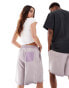 Фото #2 товара ASOS DESIGN unisex oversized shorts in washed lilac