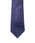 Canali Purple Print Silk Tie Men's Purple Os