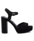 ფოტო #1 პროდუქტის Women's Heel Suede Sandals By Black