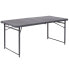 Фото #4 товара 23.5''W X 48.25''L Height Adjustable Bi-Fold Dark Gray Plastic Folding Table With Carrying Handle