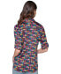 ფოტო #2 პროდუქტის Women's Printed Utility Button-Front Top