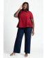 ფოტო #3 პროდუქტის Plus Size Pleated Hem Top