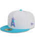 Фото #4 товара Men's White Los Angeles Angels Vice 59FIFTY Fitted Hat