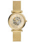 Women's Carlie Automatic Gold-Tone Stainless Steel Mesh Watch, 35mm