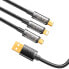 Фото #11 товара 3w1 kabel przewód USB - USB-C / Lightning / micro USB 3.5 A 1.2m niebieski