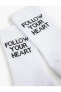 Фото #7 товара Soket Çorap Slogan İşlemeli
