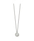Фото #2 товара Chisel circle Leaf Pendant 27 inch Cable Chain Necklace